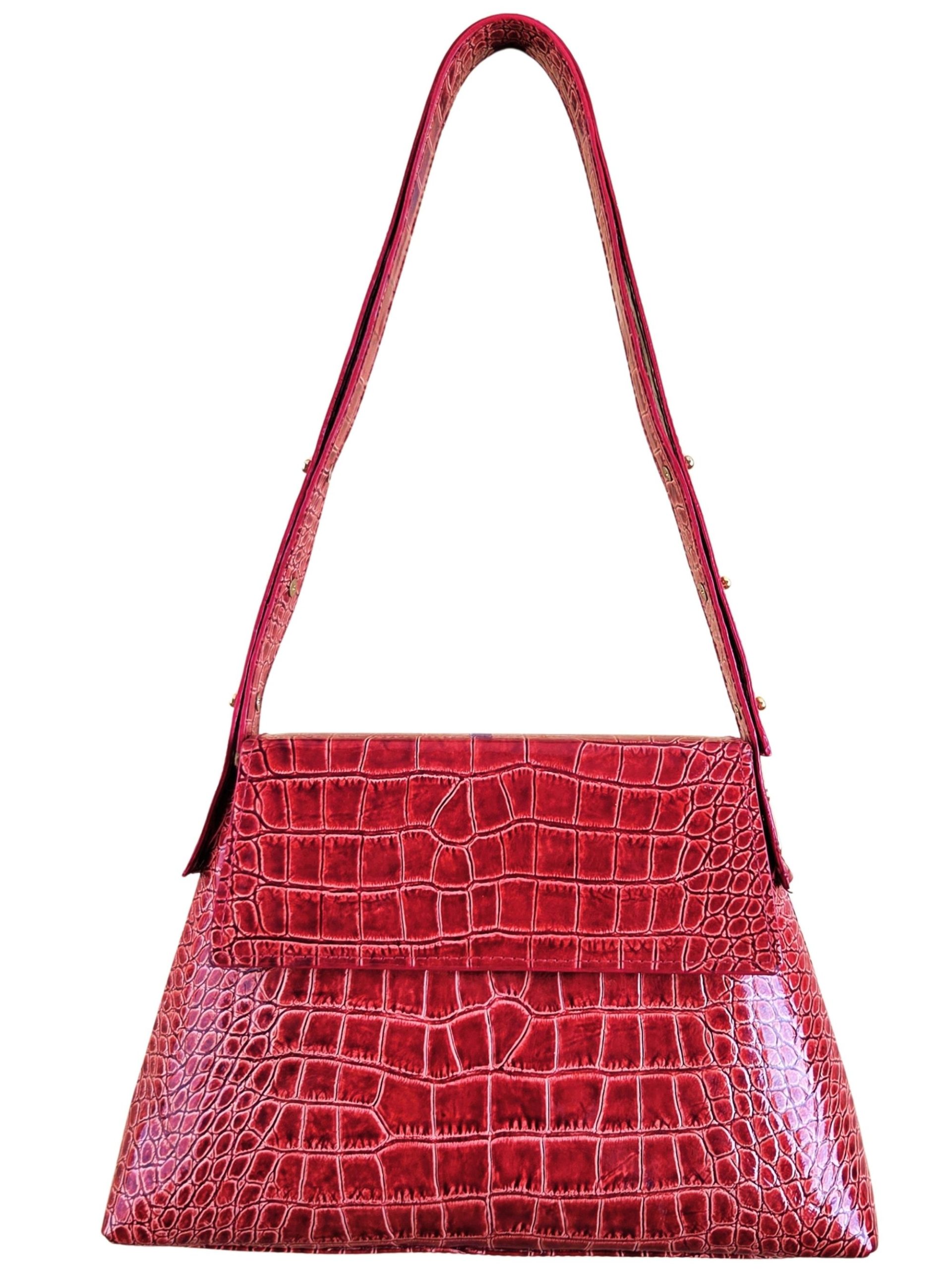 Bolso Magma Naledre Pasión Construida Piel Charol Rojo Magma - Imagen 1